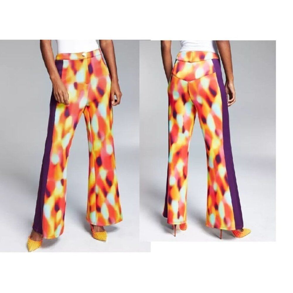 INC International Concepts Misa Hilton Scuba Printed Pants, Sz. S